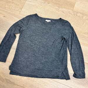 Madewell Heathered Gray Long Sleeve Crewneck Pullover Tee Top
